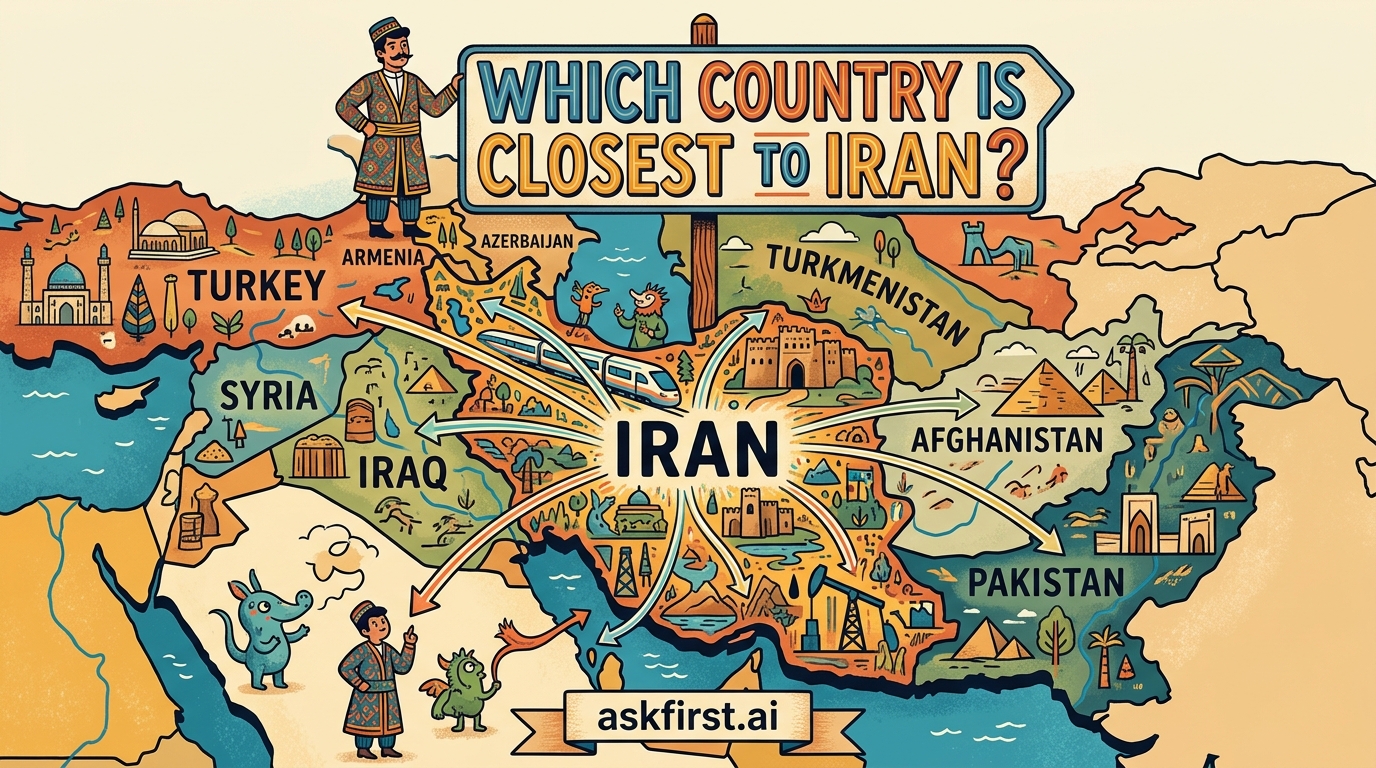 Which country is closest to Iran? Which country is closest to Iran?