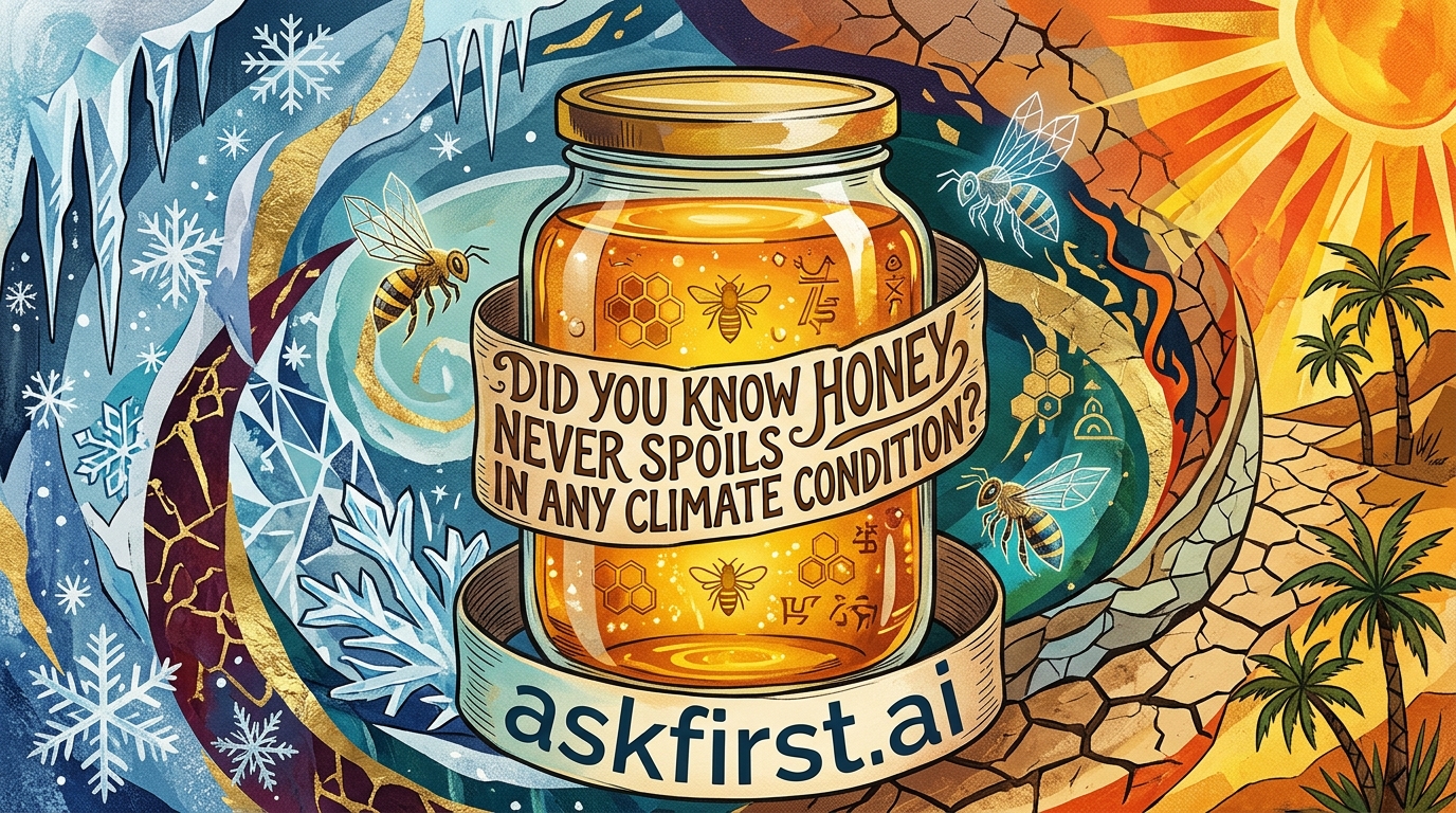 Did you know honey never spoils in any climate condition? Did you know honey never spoils in any climate condition?