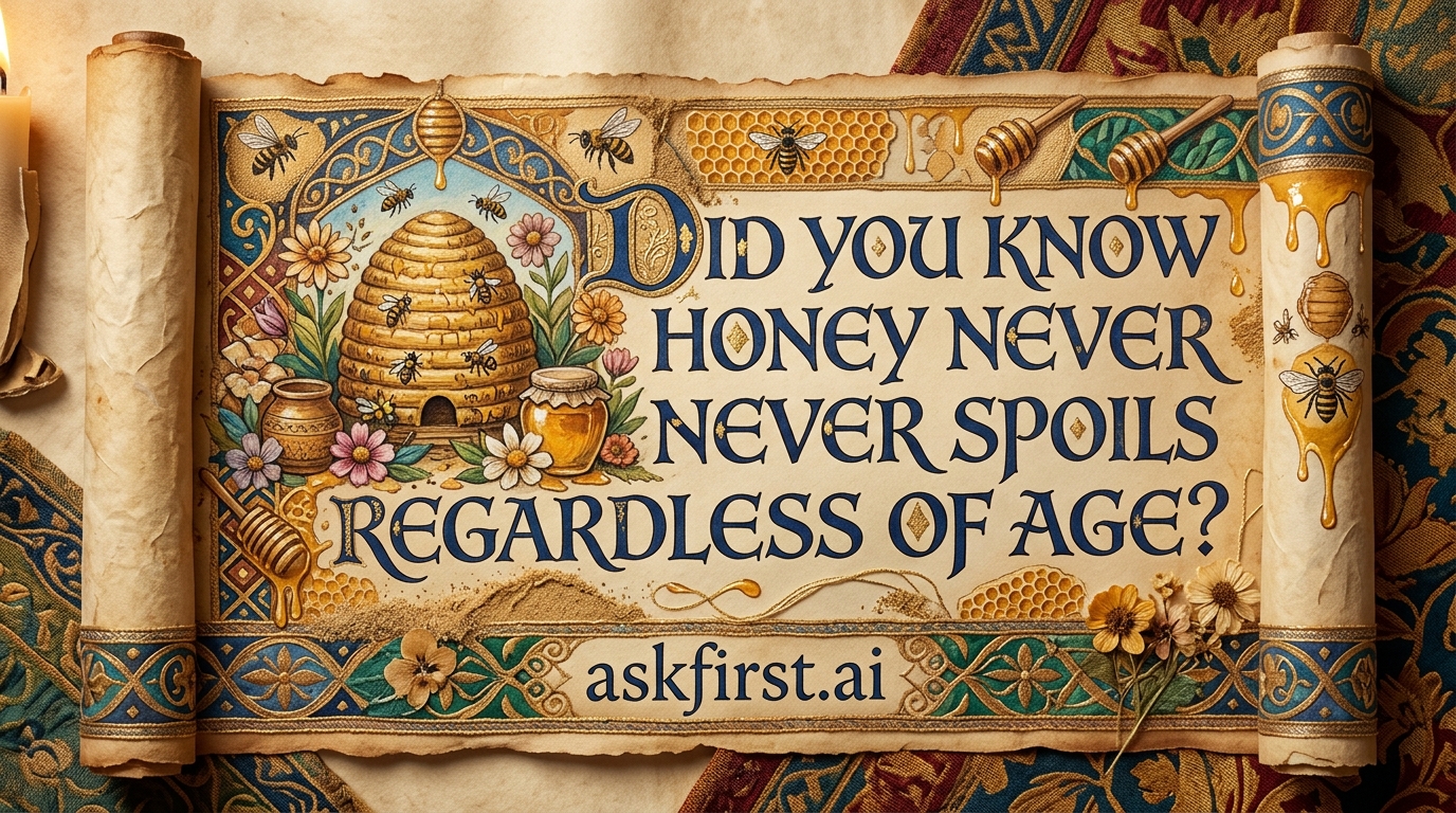 Did you know honey never spoils regardless of age? Did you know honey never spoils regardless of age?