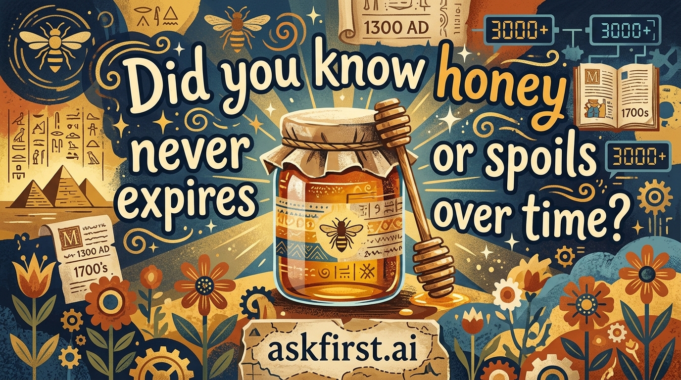 Did you know honey never expires or spoils over time? Did you know honey never expires or spoils over time?