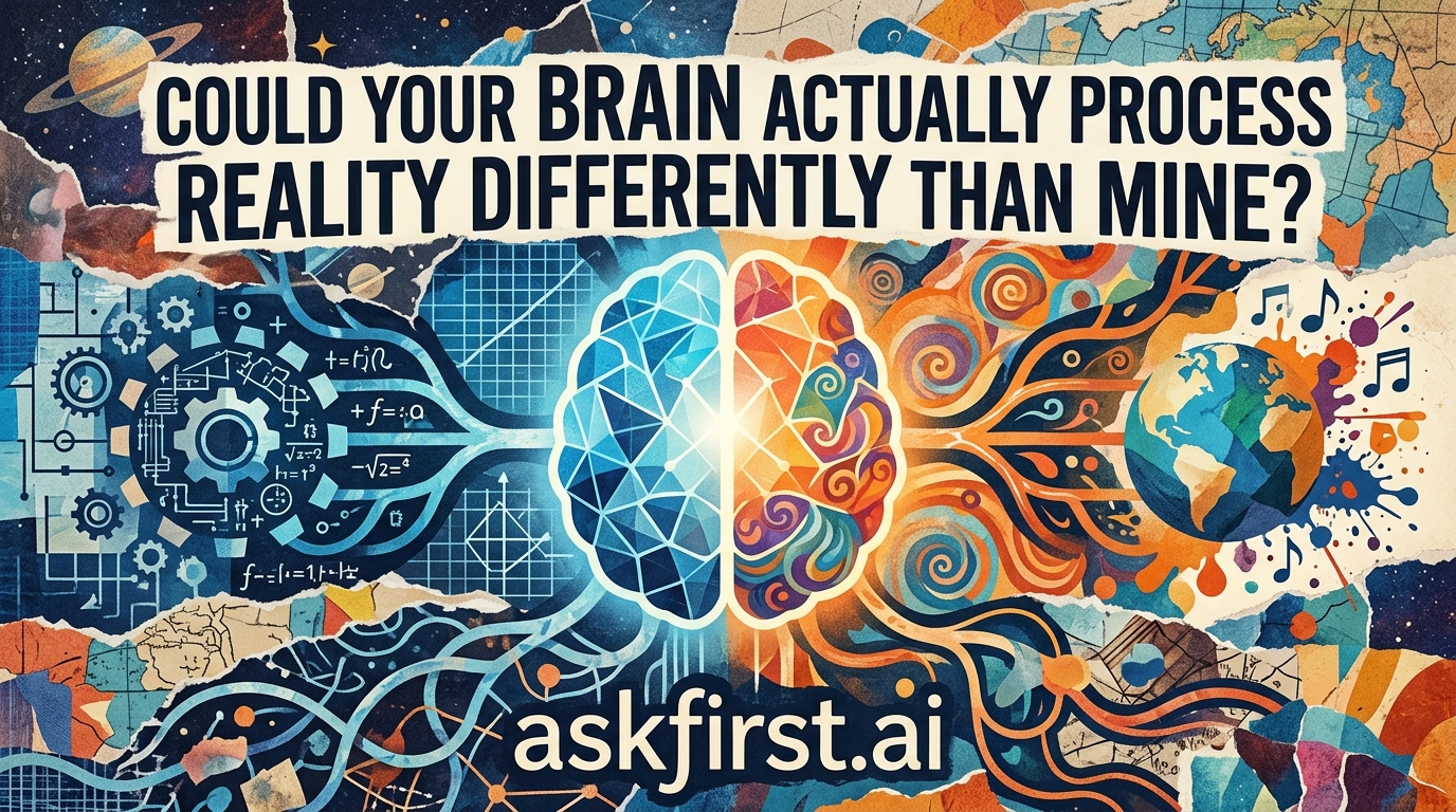 Could your brain actually process reality differently than mine? Could your brain actually process reality differently than mine?