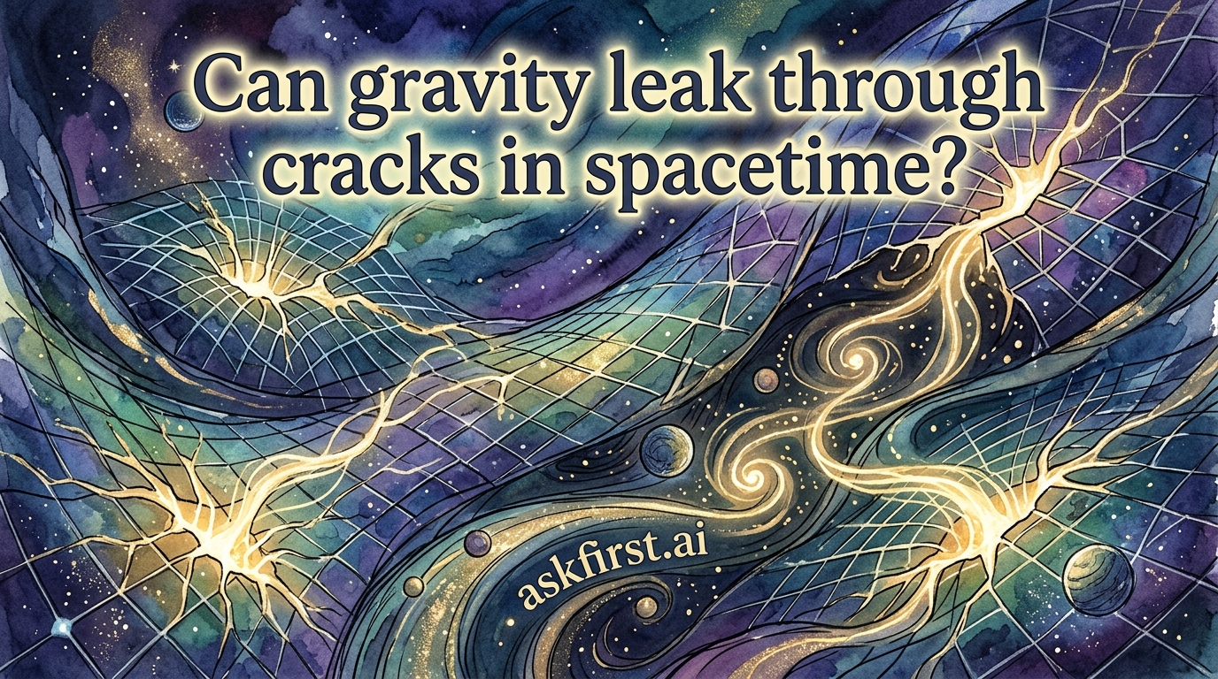 Can gravity leak through cracks in spacetime? Can gravity leak through cracks in spacetime?