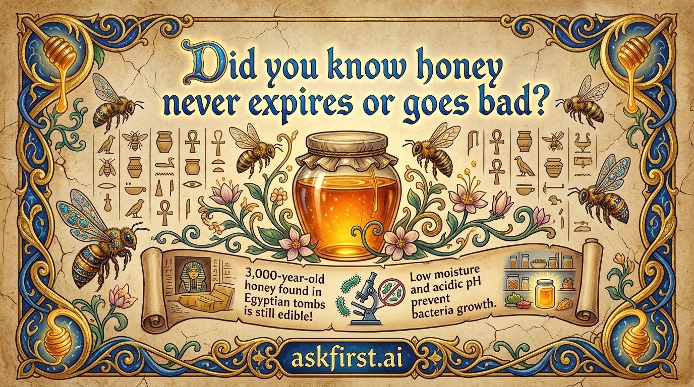 Did you know honey never expires or goes bad? Did you know honey never expires or goes bad?