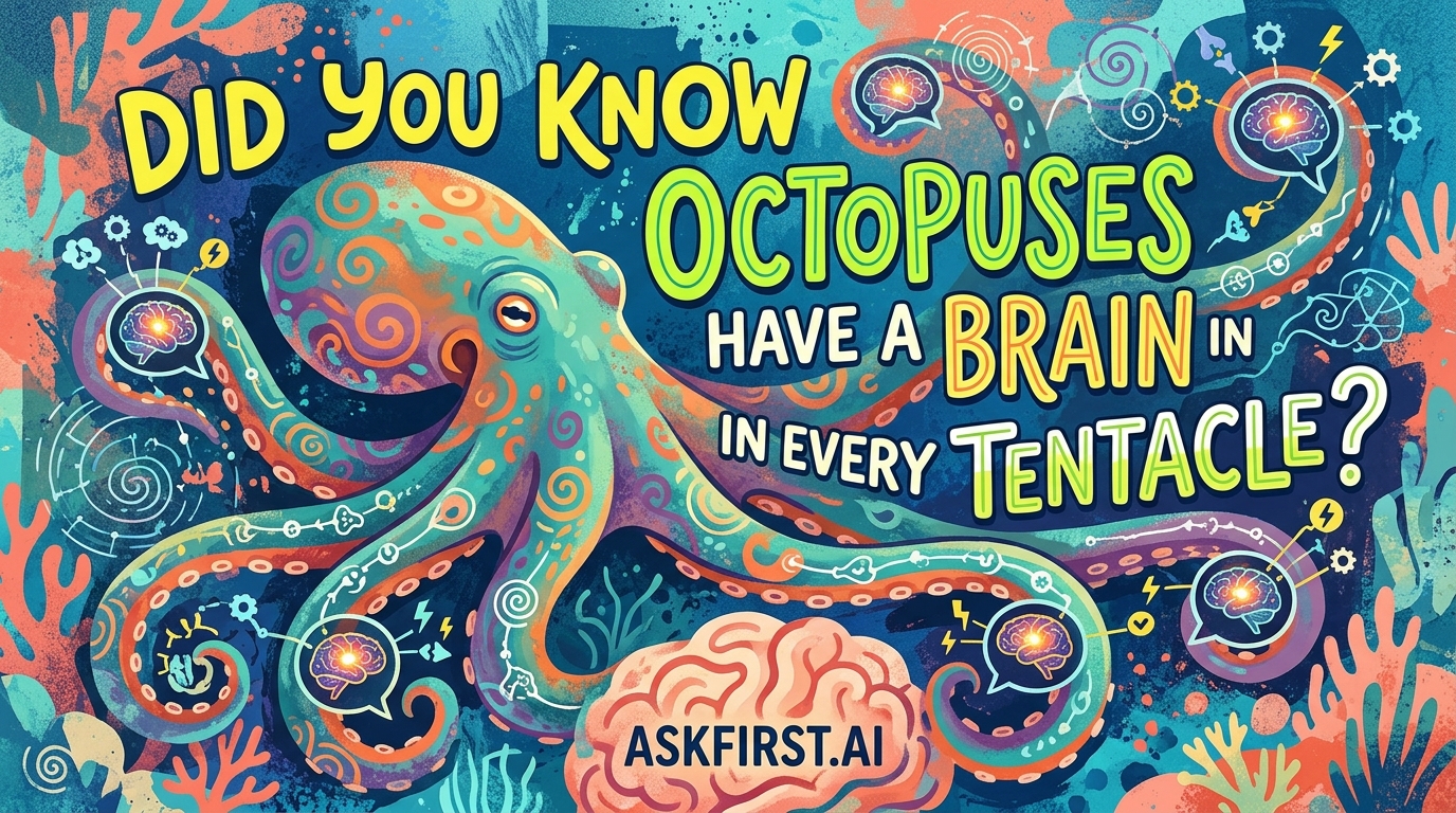 Did you know octopuses have a brain in every tentacle? Did you know octopuses have a brain in every tentacle?