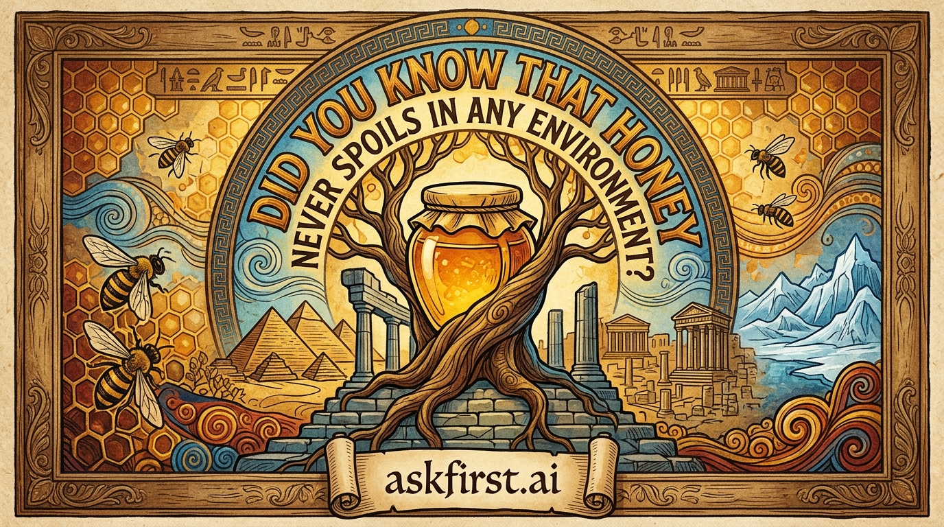 Did you know that honey never spoils in any environment? Did you know that honey never spoils in any environment?