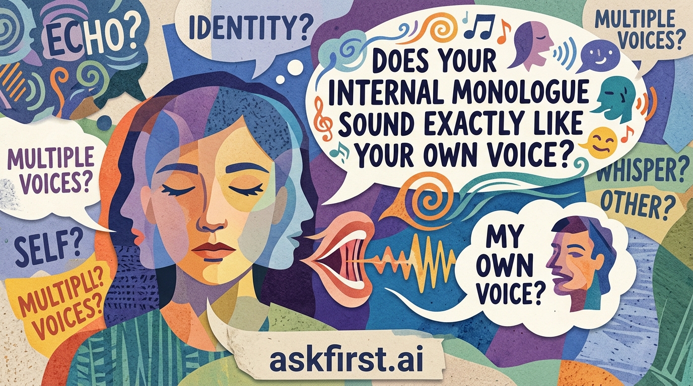 Does your internal monologue sound exactly like your own voice? Does your internal monologue sound exactly like your own voice?