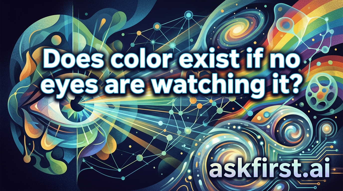 Does color exist if no eyes are watching it? Does color exist if no eyes are watching it?
