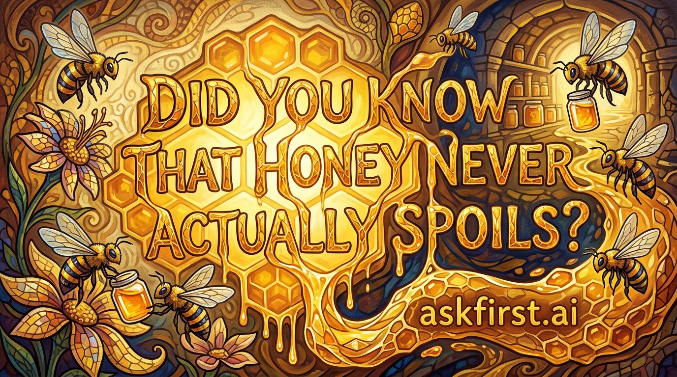 Did you know that honey never actually spoils? Did you know that honey never actually spoils?