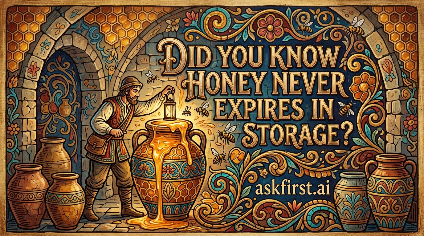 Did you know honey never expires in storage? Did you know honey never expires in storage?