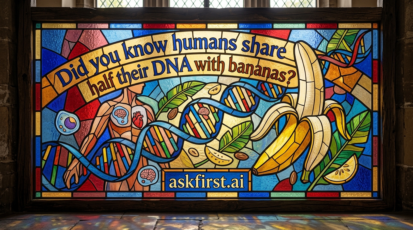 Did you know humans share half their DNA with bananas? Did you know humans share half their DNA with bananas?