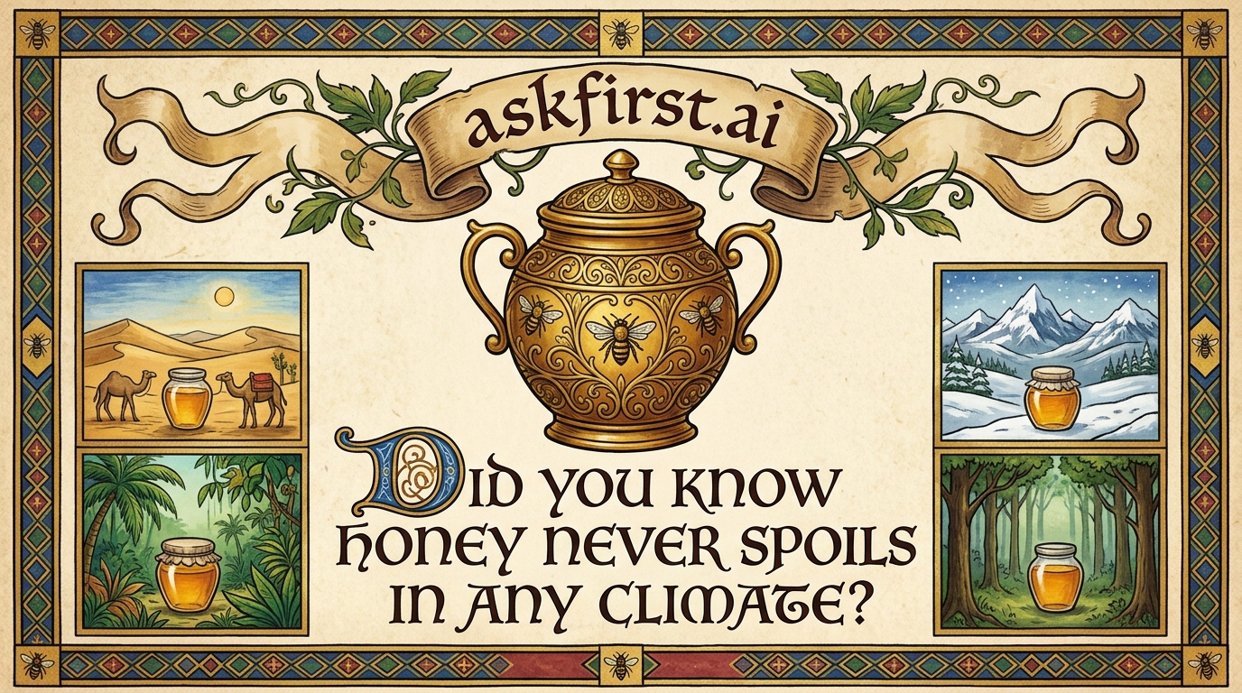 Did you know honey never spoils in any climate? Did you know honey never spoils in any climate?
