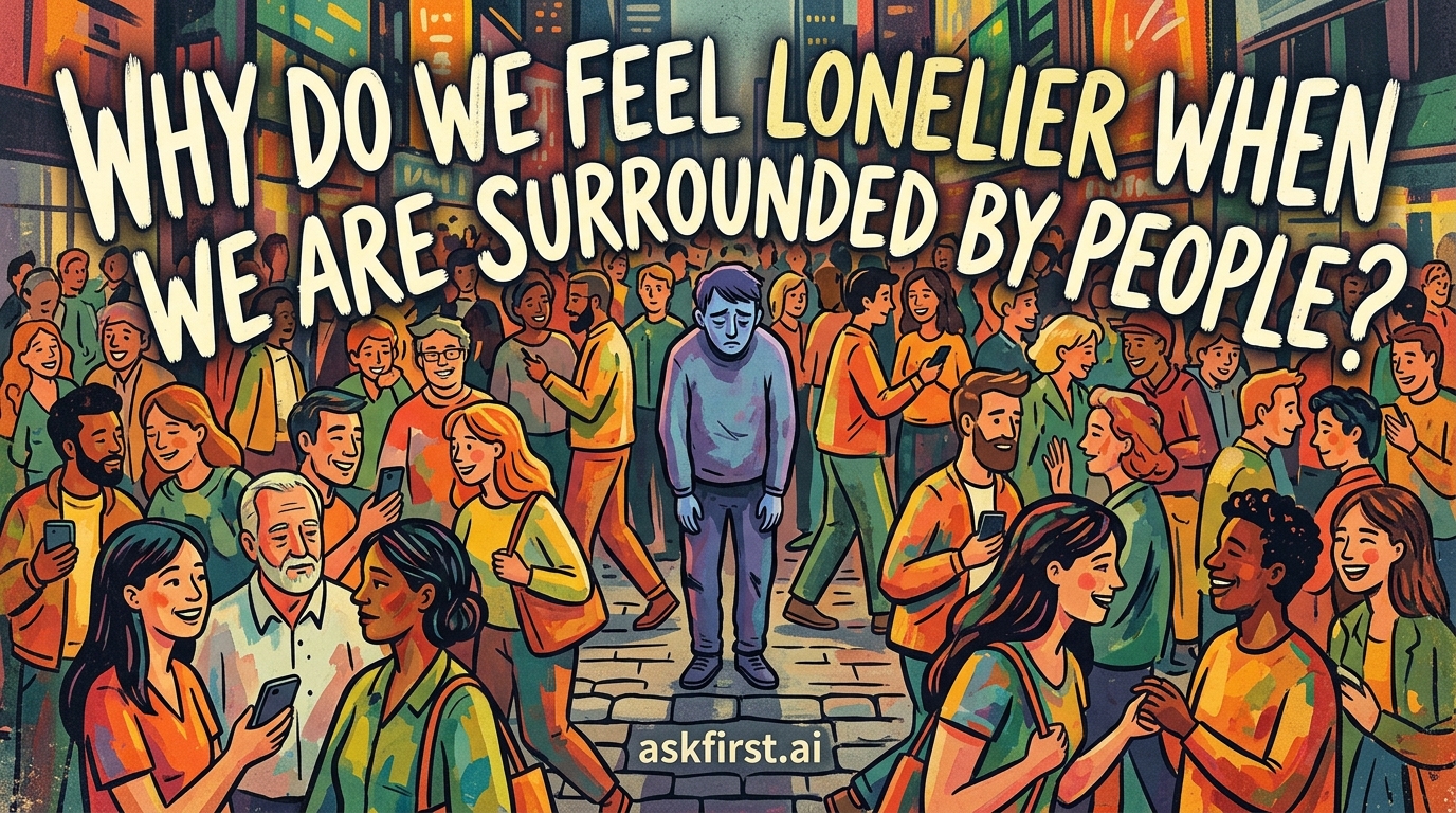 Why do we feel lonelier when we are surrounded by people? Why do we feel lonelier when we are surrounded by people?