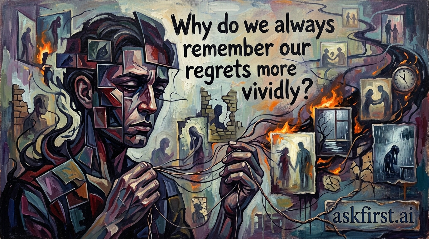 Why do we always remember our regrets more vividly? Why do we always remember our regrets more vividly?