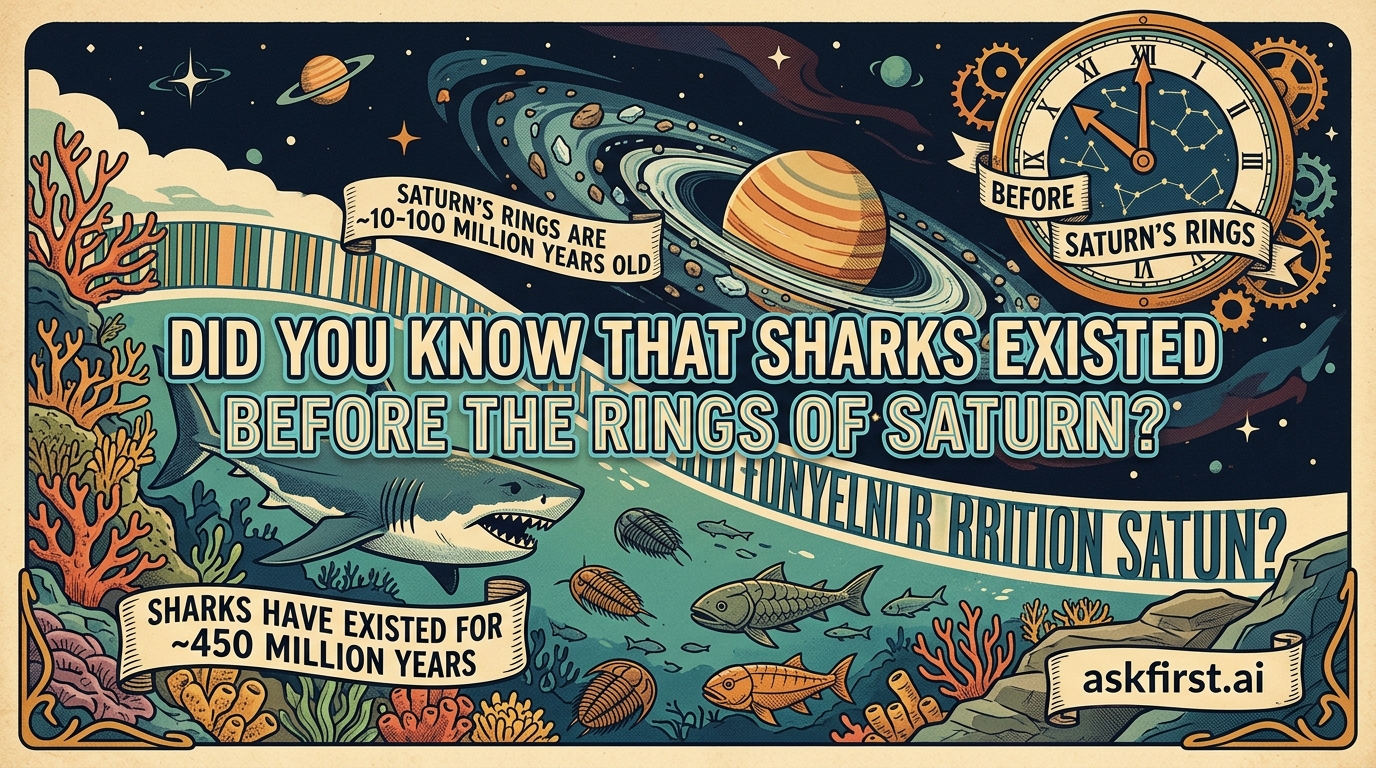 Did you know that sharks existed before the rings of Saturn? Did you know that sharks existed before the rings of Saturn?