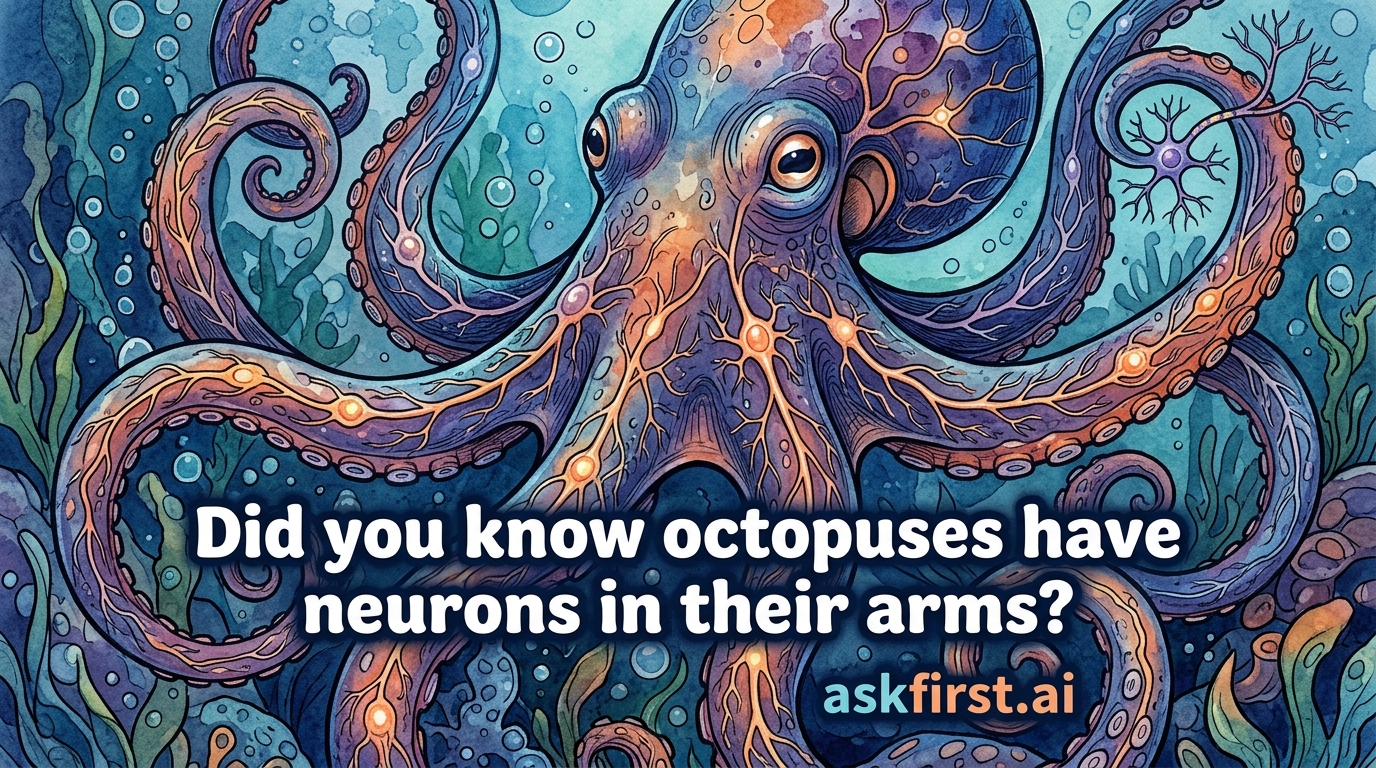 Did you know octopuses have neurons in their arms? Did you know octopuses have neurons in their arms?