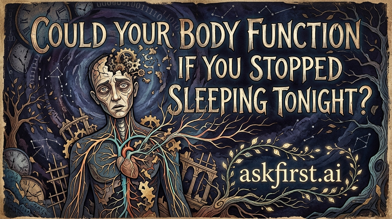 Could your body function if you stopped sleeping tonight? Could your body function if you stopped sleeping tonight?