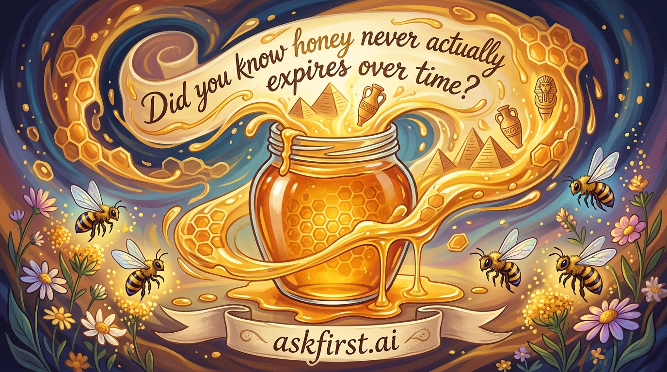 Did you know honey never actually expires over time? Did you know honey never actually expires over time?