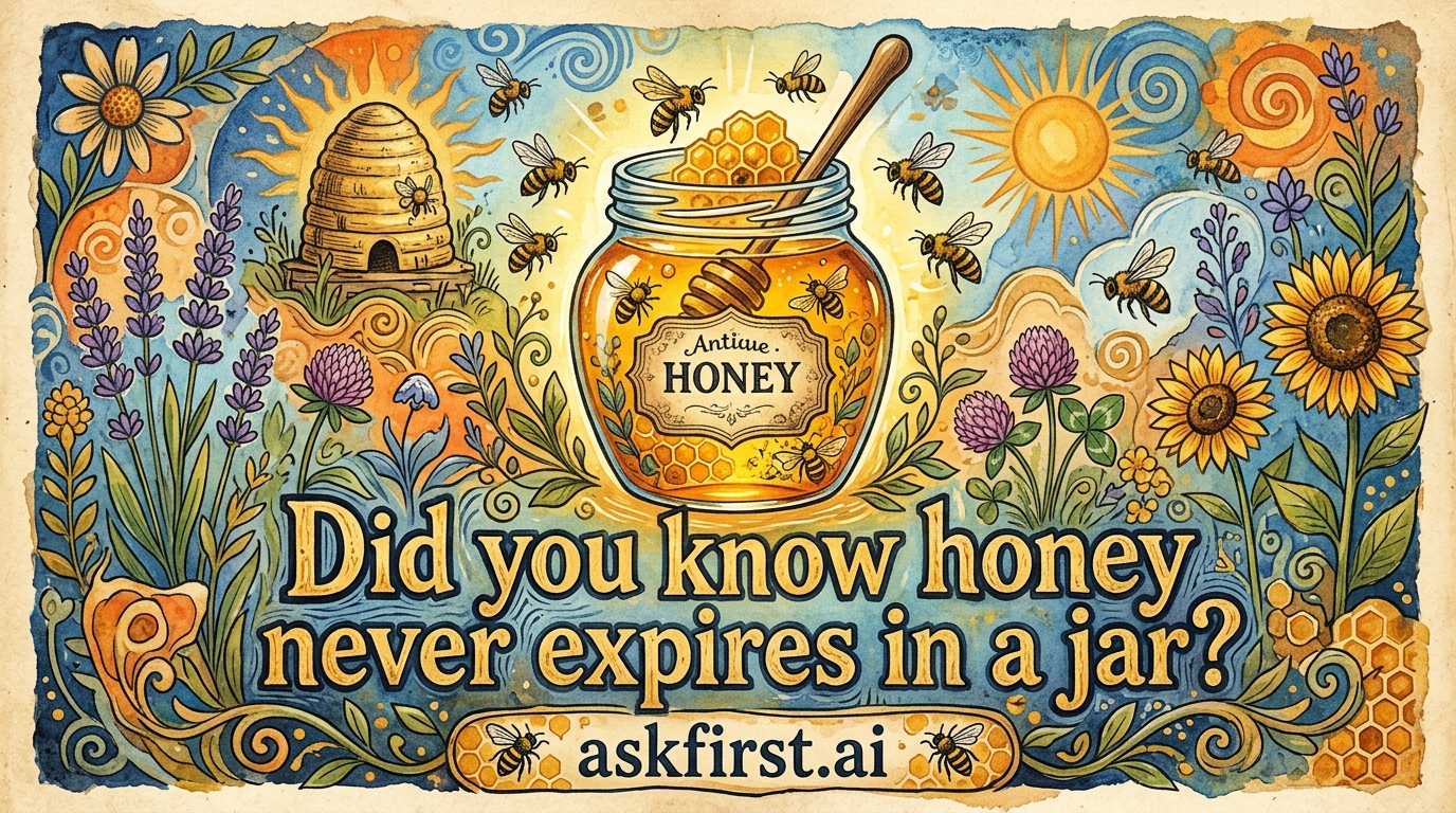 Did you know honey never expires in a jar? Did you know honey never expires in a jar?