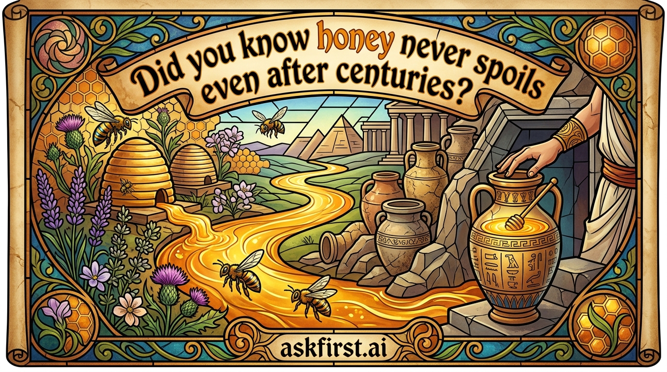 Did you know honey never spoils even after centuries? Did you know honey never spoils even after centuries?