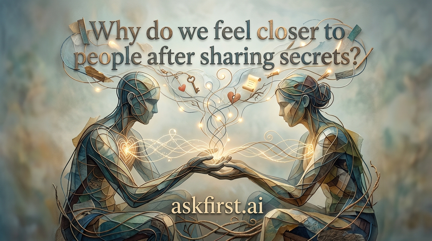 Why do we feel closer to people after sharing secrets? Why do we feel closer to people after sharing secrets?