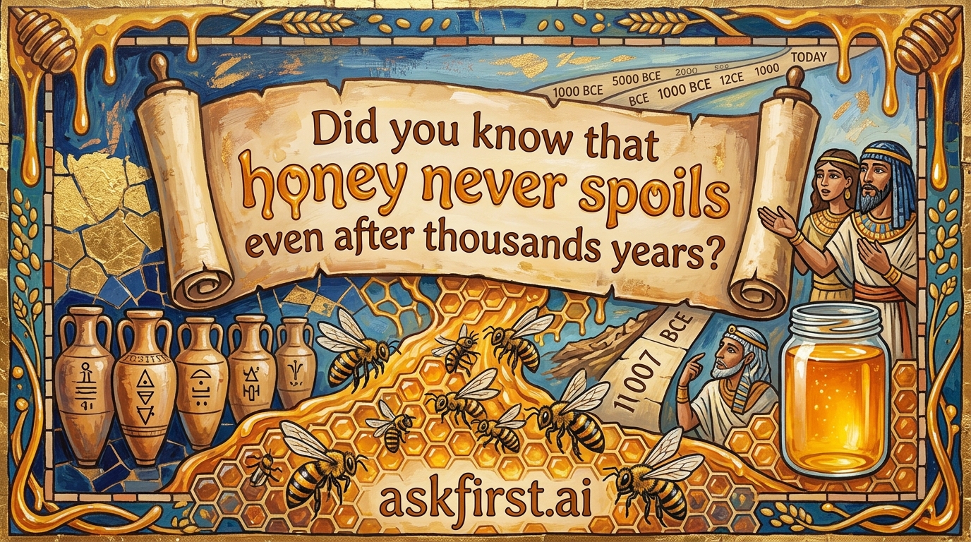 Did you know that honey never spoils even after thousands years? Did you know that honey never spoils even after thousands years?
