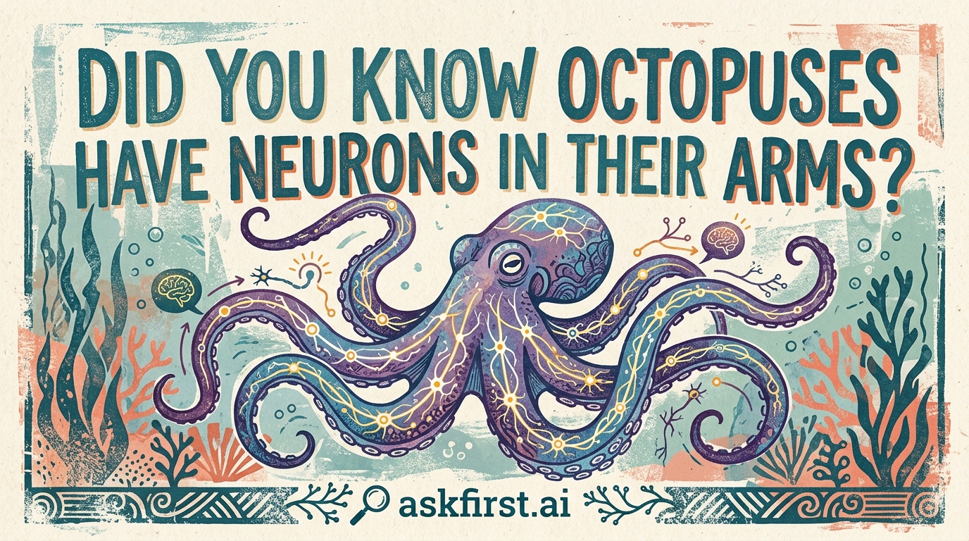 Did you know octopuses have neurons in their arms? Did you know octopuses have neurons in their arms?
