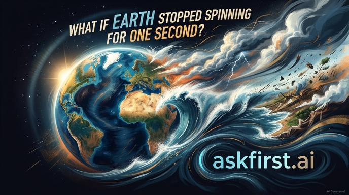 What if Earth stopped spinning for one second? What if Earth stopped spinning for one second?