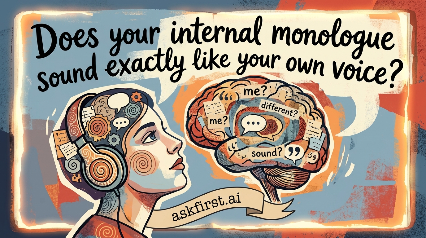 Does your internal monologue sound exactly like your own voice? Does your internal monologue sound exactly like your own voice?