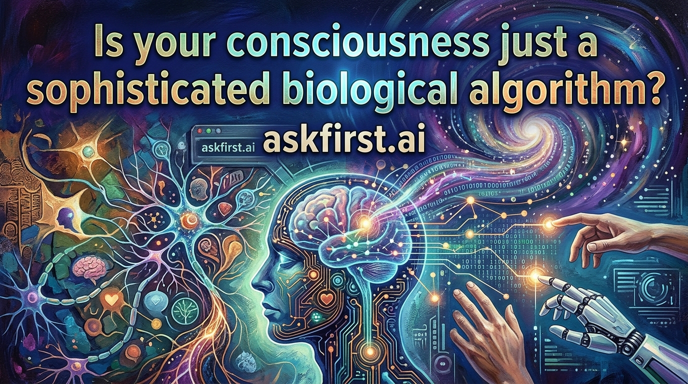 Is your consciousness just a sophisticated biological algorithm? Is your consciousness just a sophisticated biological algorithm?