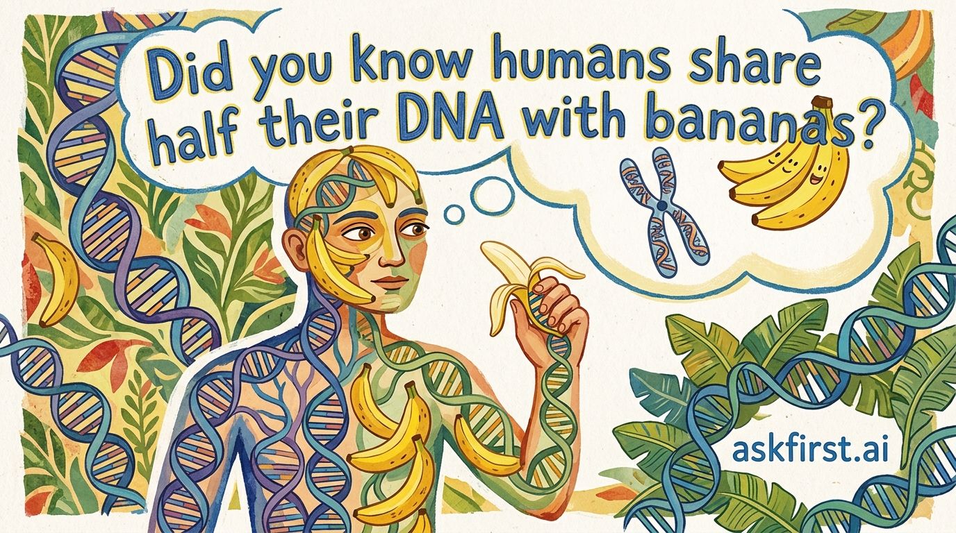 Did you know humans share half their DNA with bananas? Did you know humans share half their DNA with bananas?
