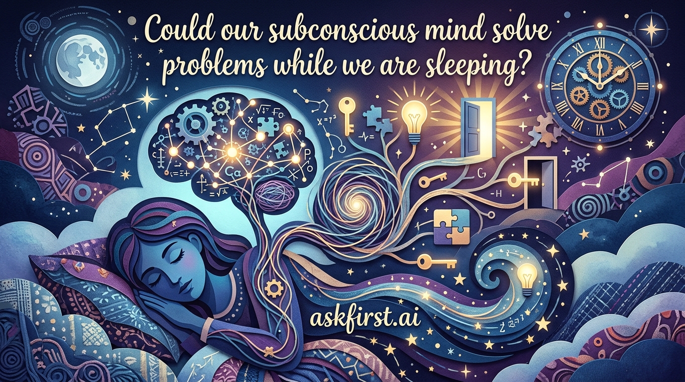 Could our subconscious mind solve problems while we are sleeping? Could our subconscious mind solve problems while we are sleeping?