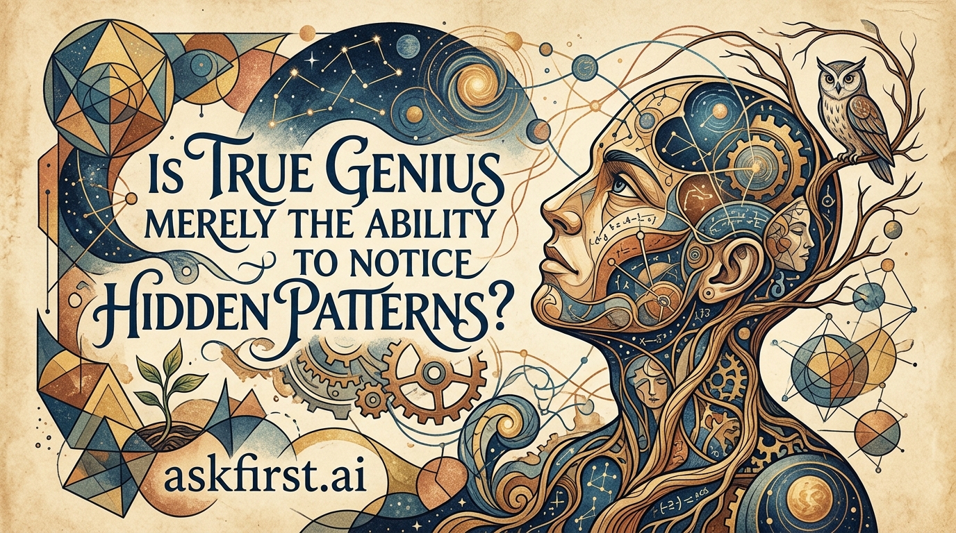 Is true genius merely the ability to notice hidden patterns? Is true genius merely the ability to notice hidden patterns?