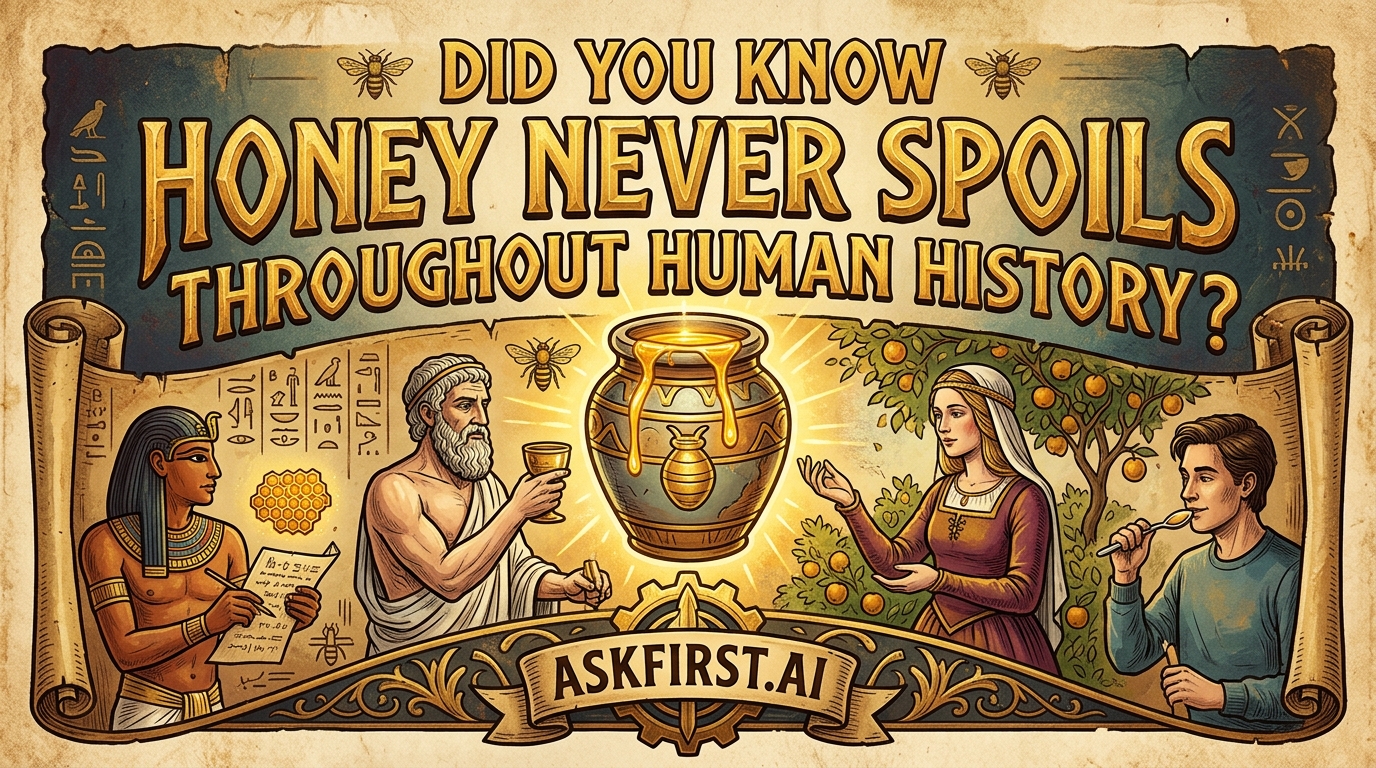 Did you know honey never spoils throughout human history? Did you know honey never spoils throughout human history?