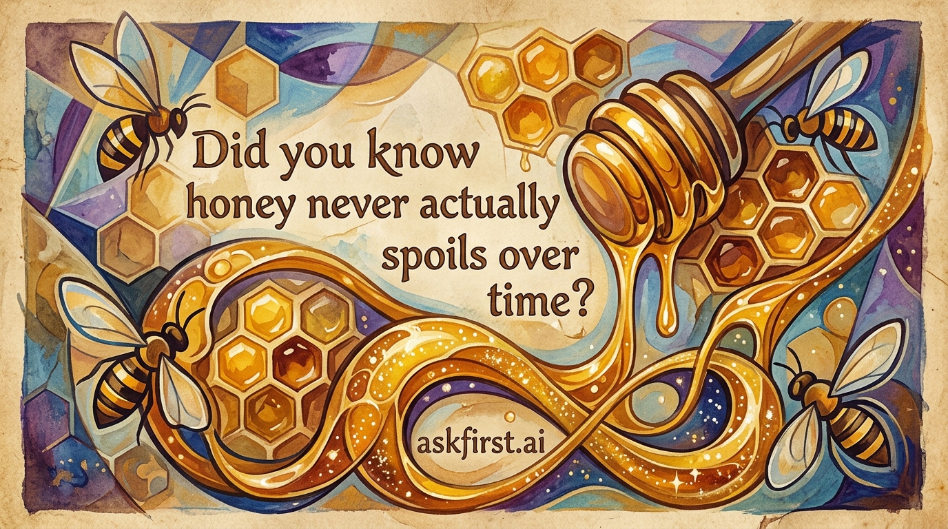 Did you know honey never actually spoils over time? Did you know honey never actually spoils over time?