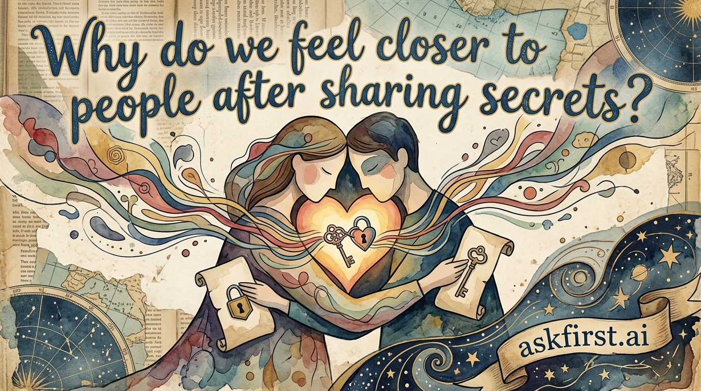 Why do we feel closer to people after sharing secrets? Why do we feel closer to people after sharing secrets?