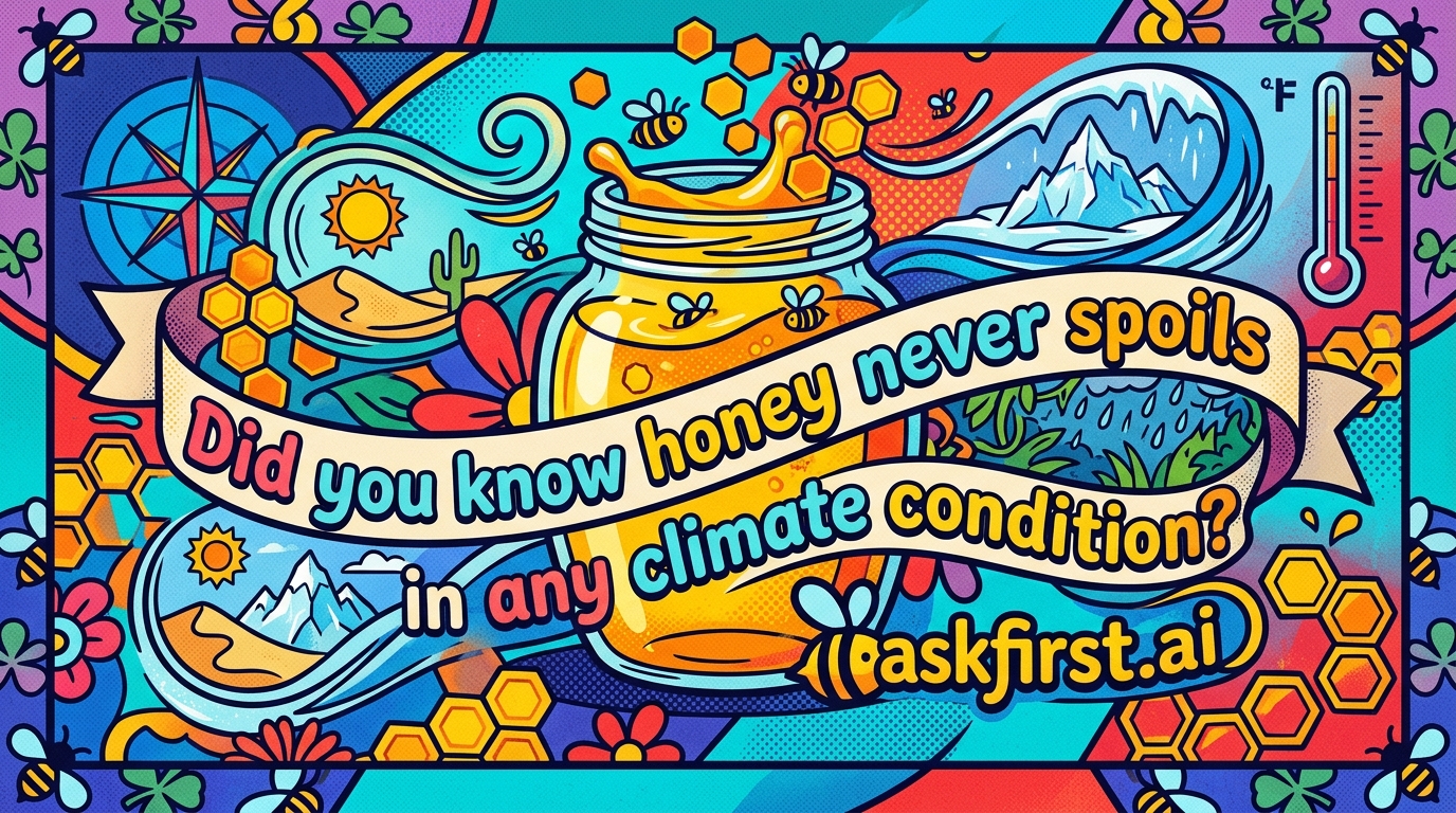Did you know honey never spoils in any climate condition? Did you know honey never spoils in any climate condition?