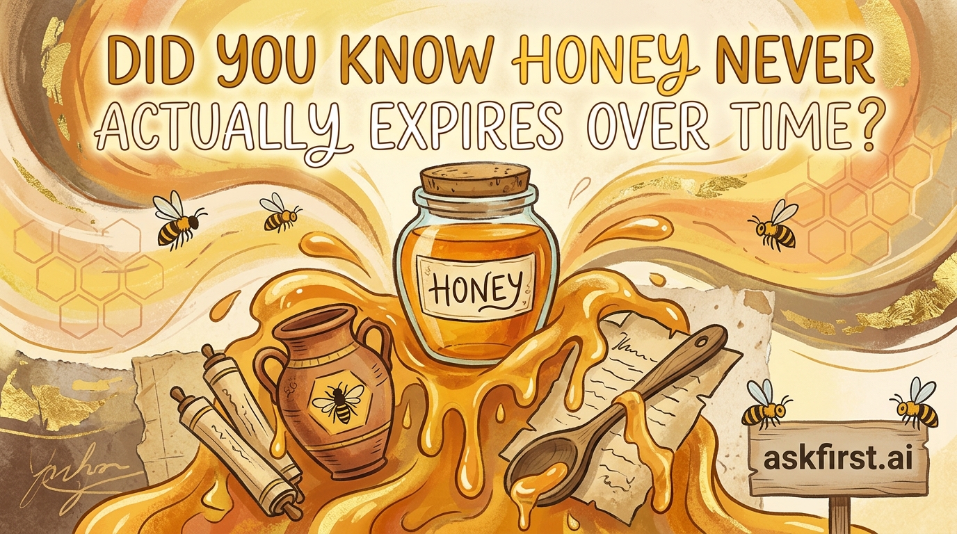 Did you know honey never actually expires over time? Did you know honey never actually expires over time?