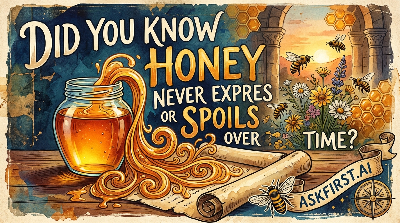 Did you know honey never expires or spoils over time? Did you know honey never expires or spoils over time?
