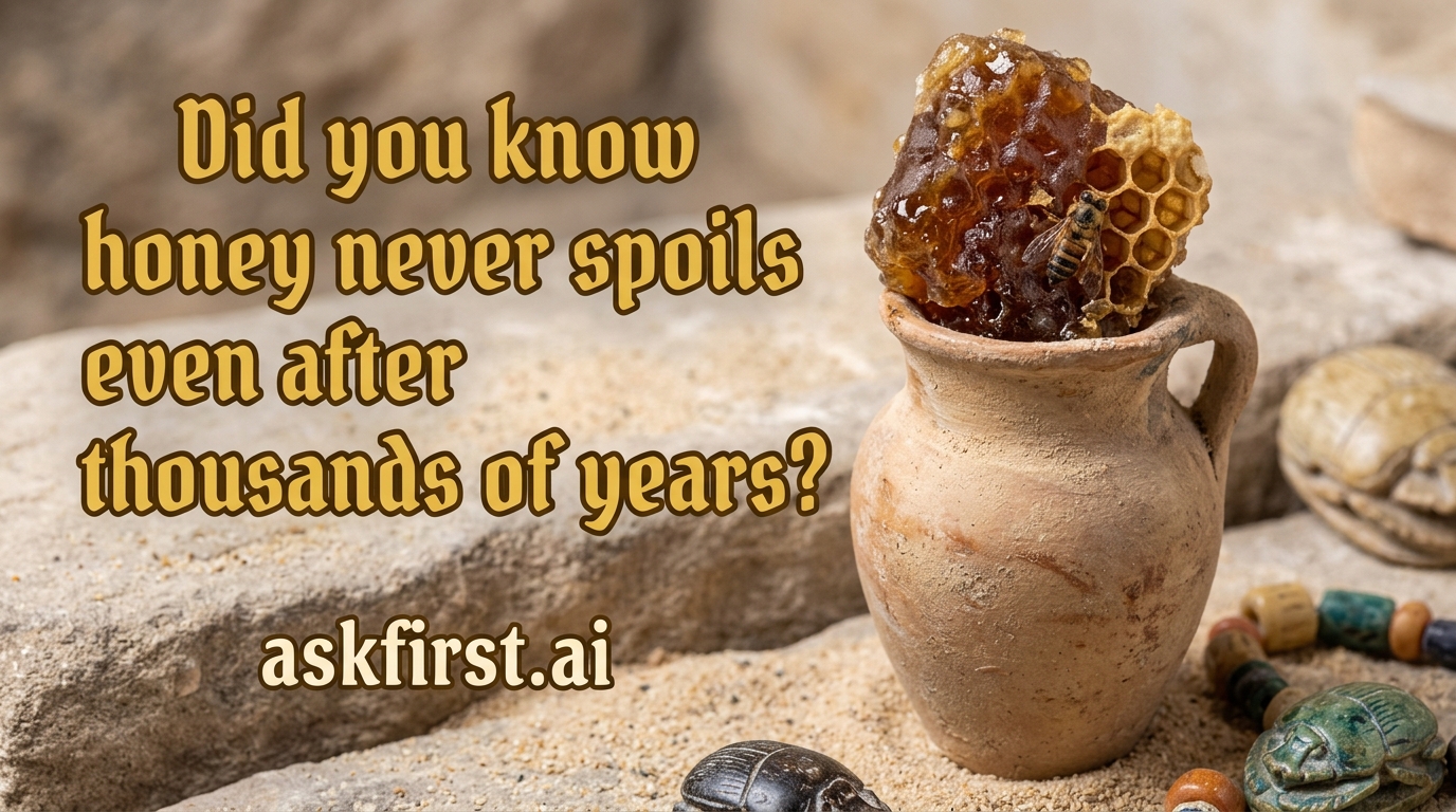 Did you know honey never spoils even after thousands of years? Did you know honey never spoils even after thousands of years?