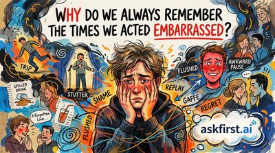 Why do we always remember the times we acted embarrassed?