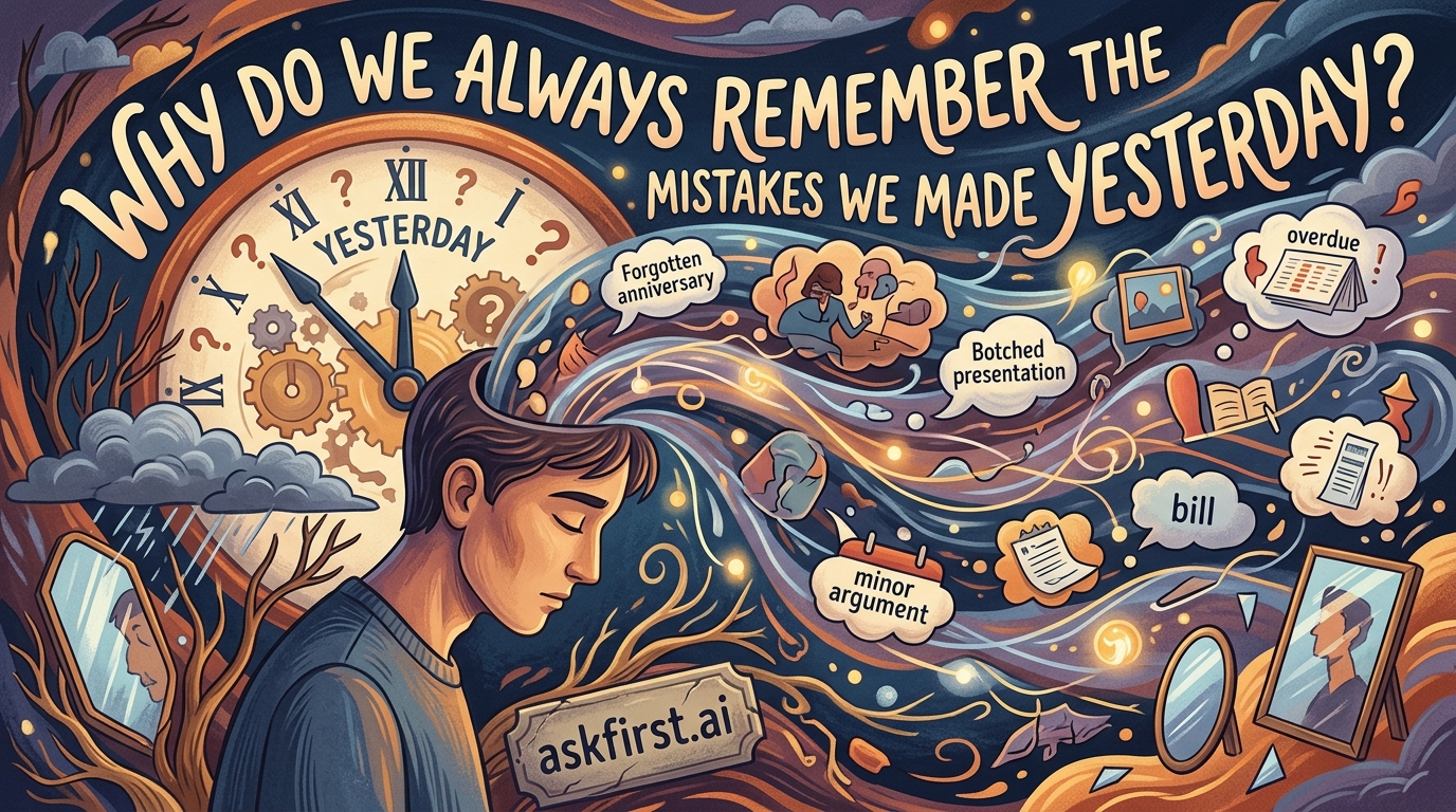 Why do we always remember the mistakes we made yesterday? Why do we always remember the mistakes we made yesterday?