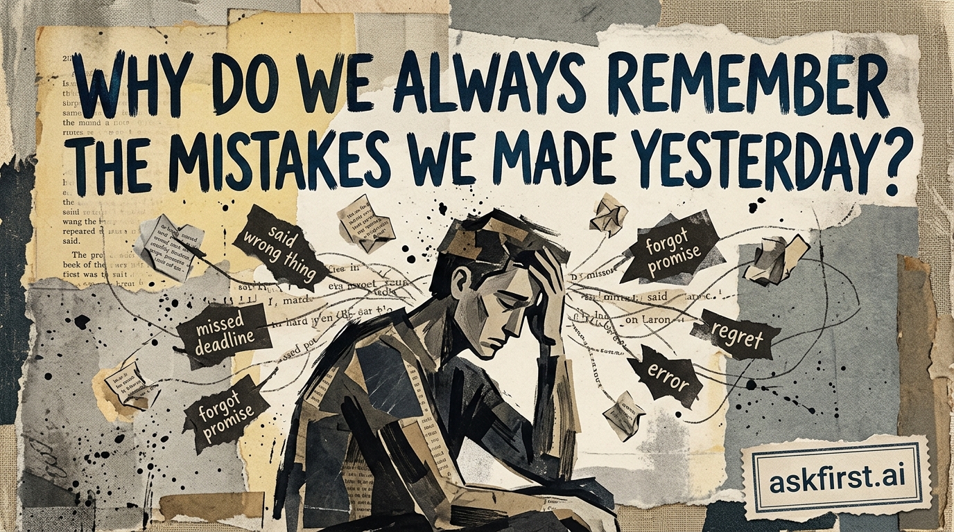 Why do we always remember the mistakes we made yesterday? Why do we always remember the mistakes we made yesterday?