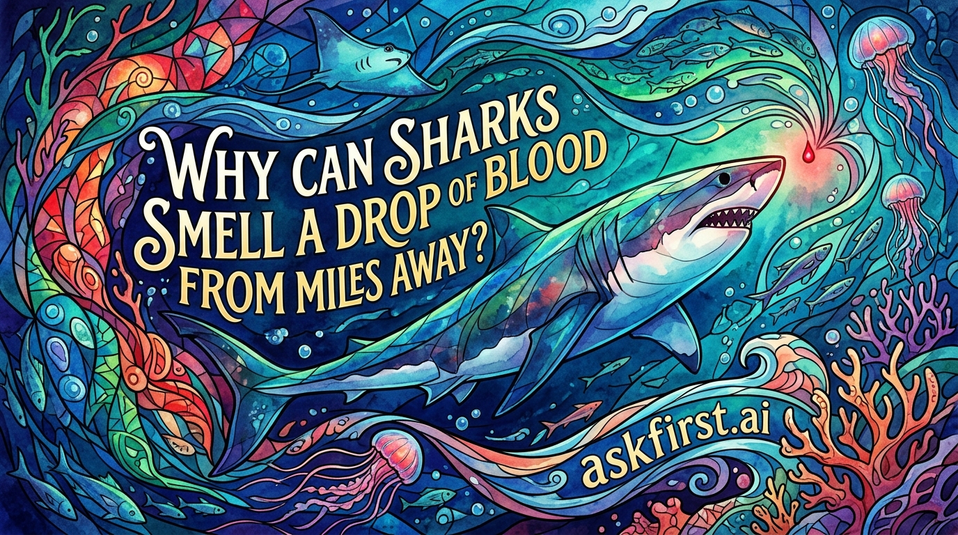 Why can sharks smell a drop of blood from miles away? Why can sharks smell a drop of blood from miles away?