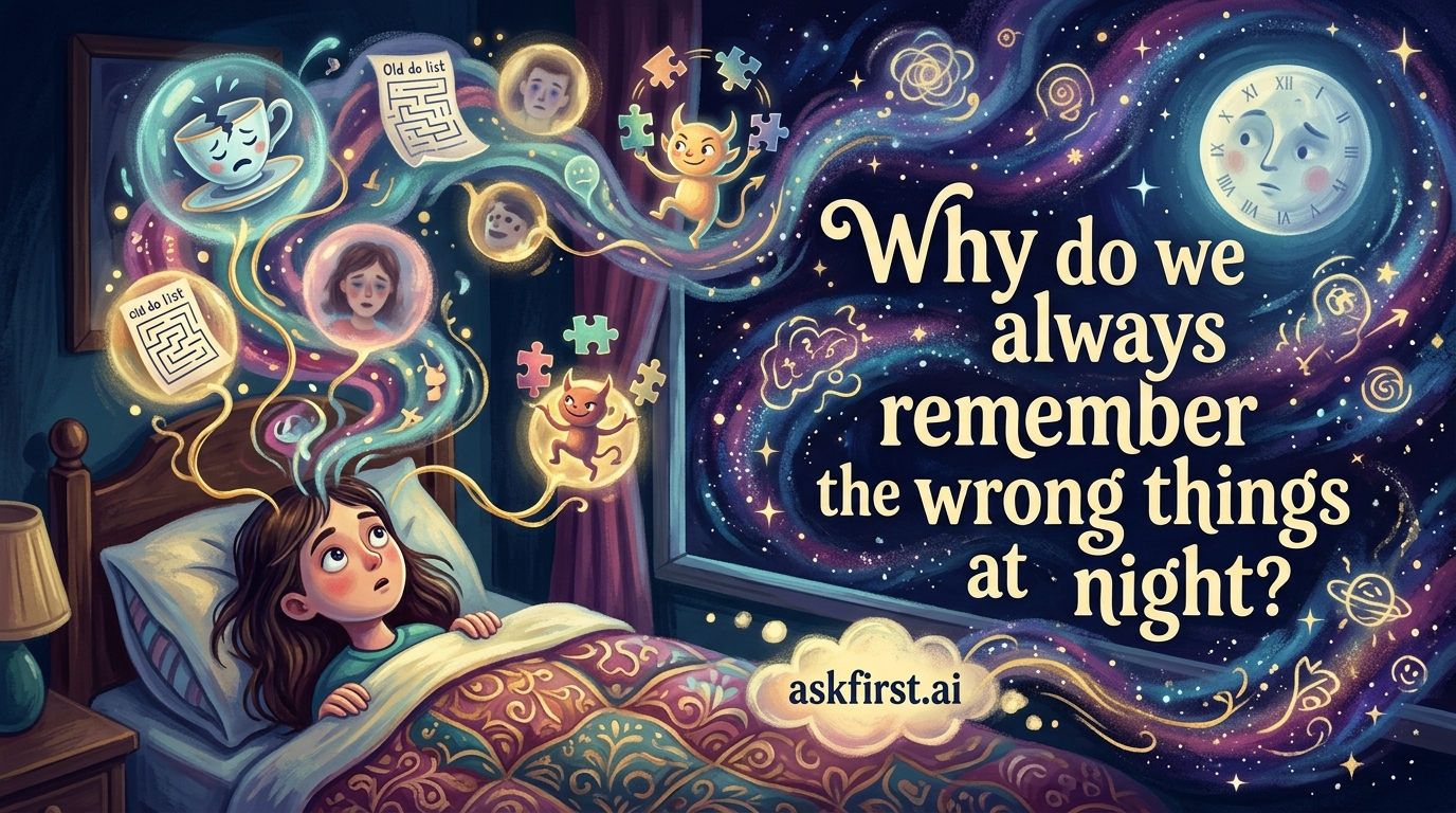 Why do we always remember the wrong things at night? Why do we always remember the wrong things at night?
