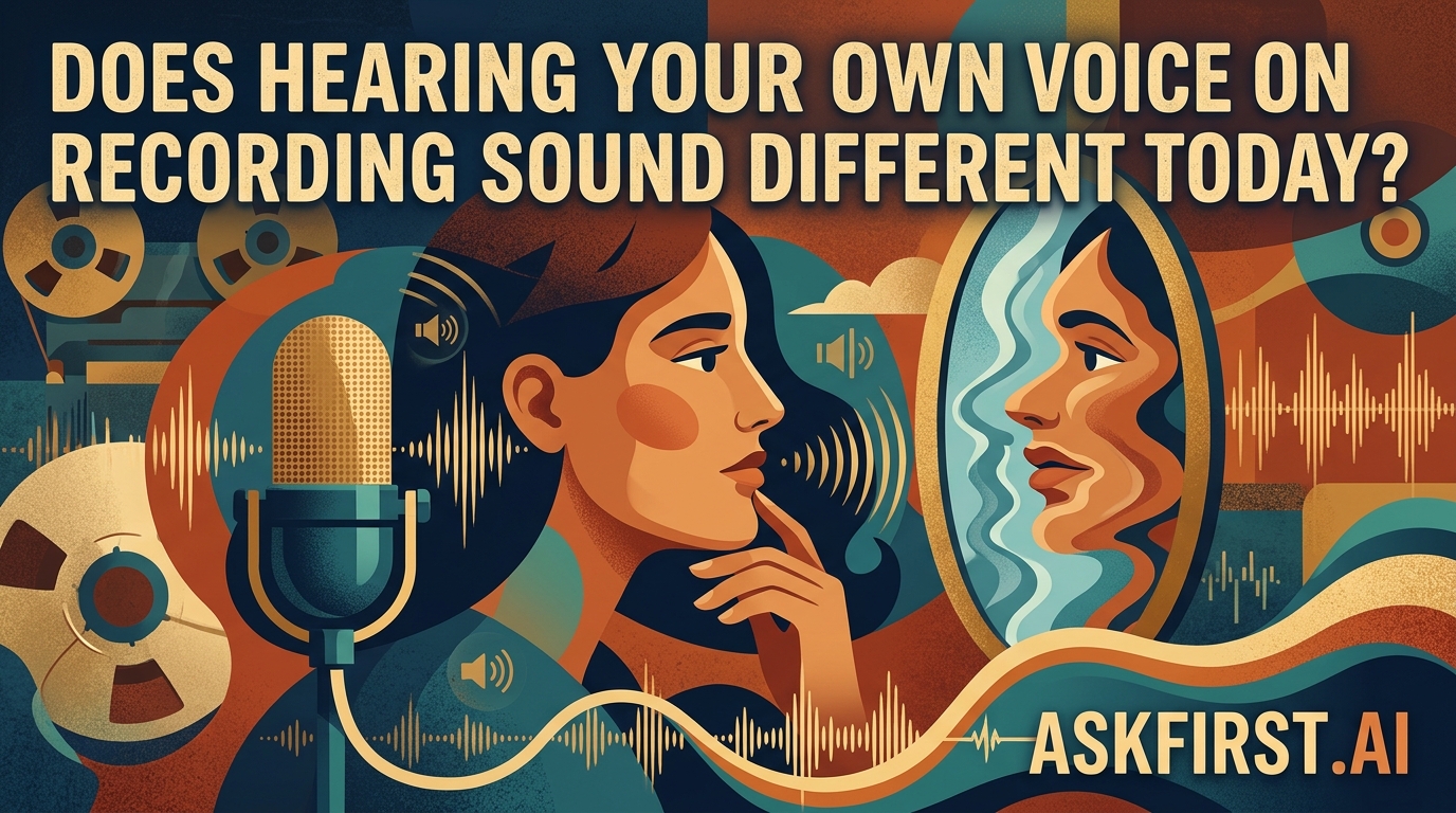 Does hearing your own voice on recording sound different today? Does hearing your own voice on recording sound different today?