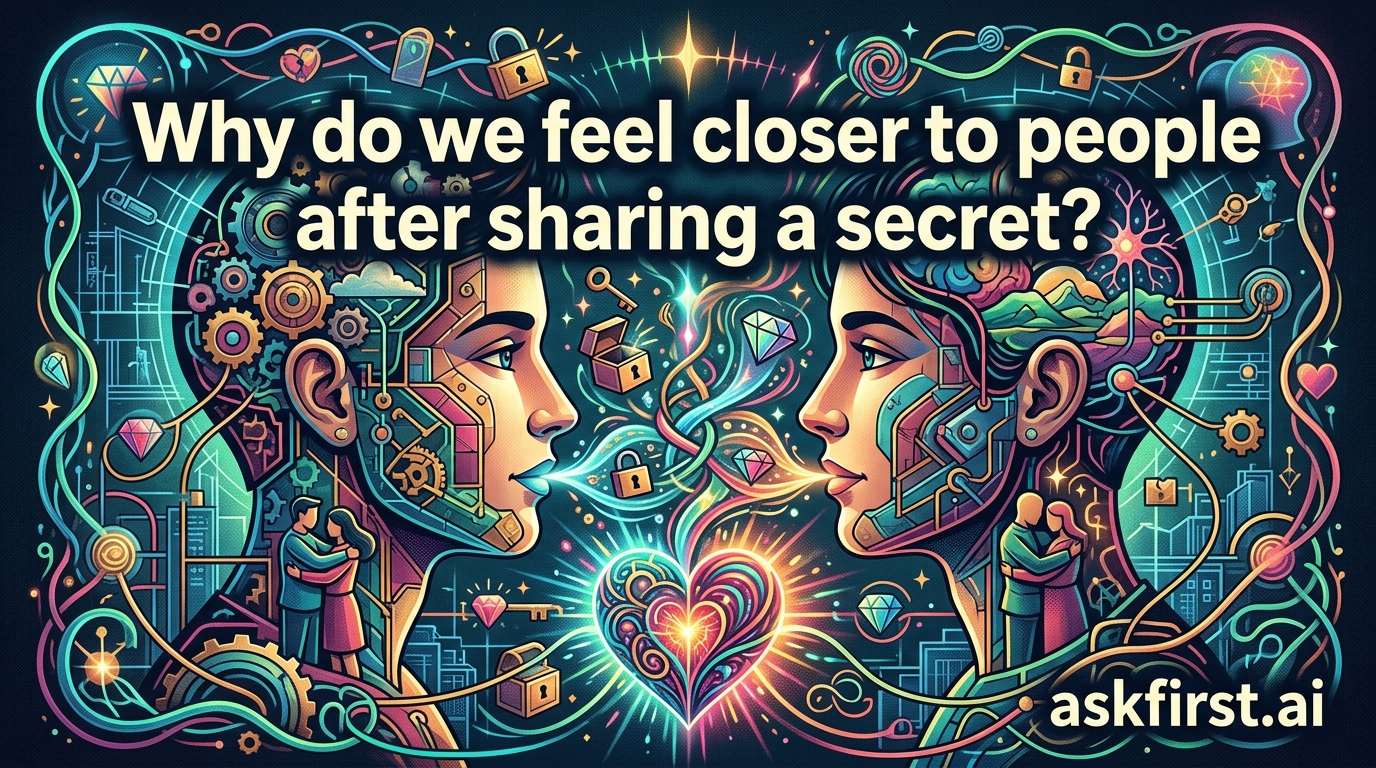 Why do we feel closer to people after sharing a secret? Why do we feel closer to people after sharing a secret?