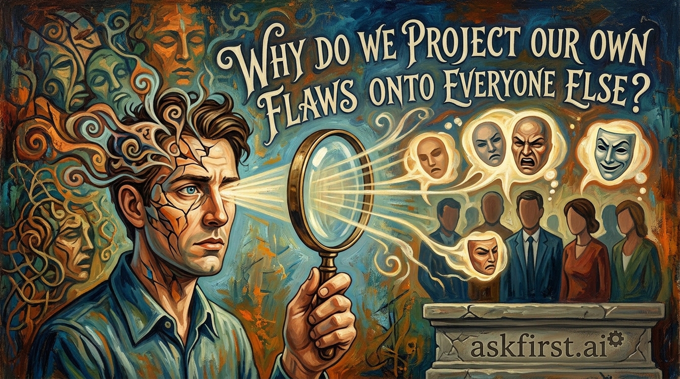 Why do we project our own flaws onto everyone else? Why do we project our own flaws onto everyone else?