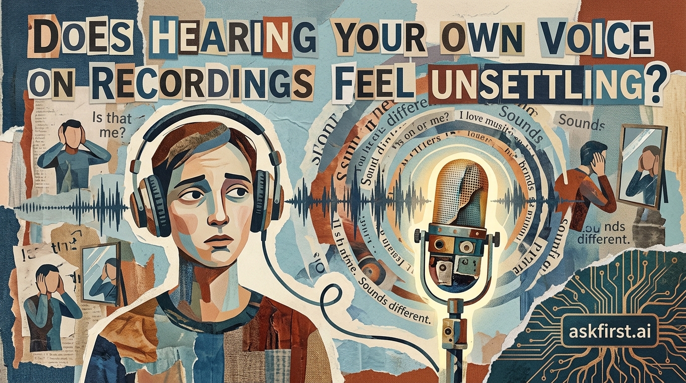 Does hearing your own voice on recordings feel unsettling? Does hearing your own voice on recordings feel unsettling?