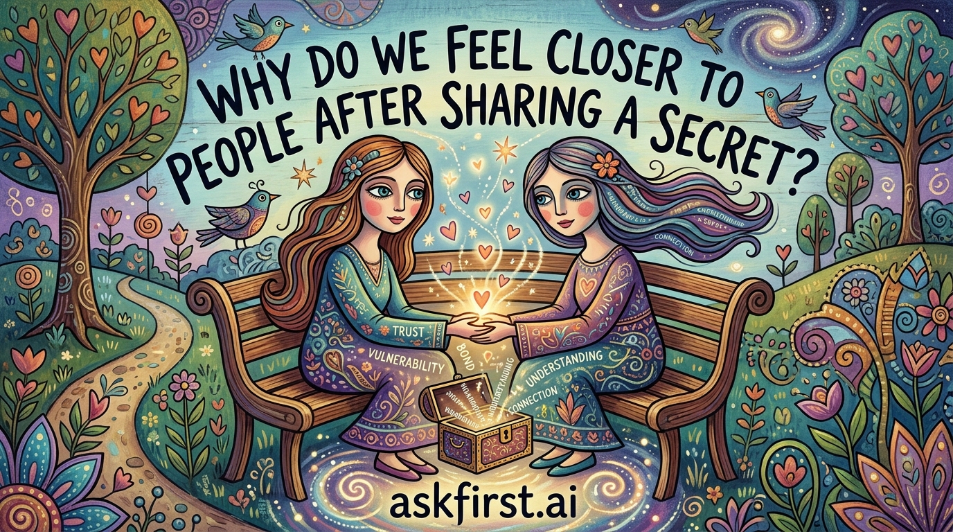 Why do we feel closer to people after sharing a secret? Why do we feel closer to people after sharing a secret?