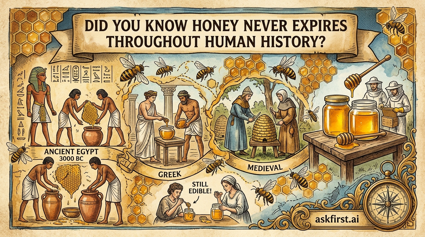 Did you know honey never expires throughout human history? Did you know honey never expires throughout human history?